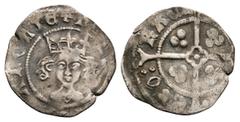 Coins - English Medieval English Medieval Coins - Henry IV - York - Light Coinage Penny. 1412-1413 AD. Obv: facing bust with annulet on breast and HENRIC REX ANGLIE legend. Rev: long cross and pellets