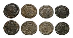 Coins - Roman Imperial Ancient Roman Imperial Coins - Licinius and Constantine I - Folles [4]. 4th century AD. Group comprising: folles of Licinius (3) and Constantine I; Jupiter reverses, various min