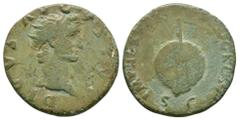 Coins - Roman Imperial Ancient Roman Imperial Coins - Augustus (under Nerva) - Rudder Dupondius. 98 AD. Rome mint. Obv: DIVVS AVGVSTVS legend with radiate head right. Rev: IMP NERVA CAES AVG REST lege