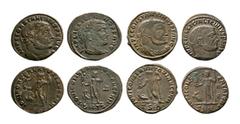 Coins - Roman Imperial Roman Imperial Coins - Licinius and Constantine I - Folles [4]. 4th century AD. Group comprising: folles of Licinius (2) and Constantine I (2); Jupiter reverses, various mints. 