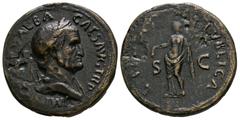 Coins - Roman Imperial Roman Imperial Coins - Galba - Paduan Libertas Sestertius. 19th century AD. Copying a sestertius type. Obv: [SER] GALBA CAES AVG TR P variant legend with laureate and draped bus
