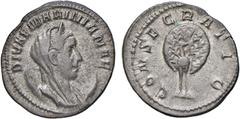 Roman coins Mariniana (253-256 AD) Empire. Antoninianus, n.d.. Empire Mariniana (253-256 AD) Antoninianus n.d. , diademed head, Peacock.Ex Dorotheum. Ag RIC 3. 3.39 g. XF 3,39 XF