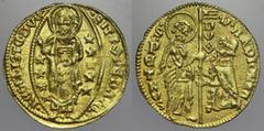 ITALY Milan CHIOS. Filippo Maria Visconti, Duke of Milan, 1421-1435.Zecchino. Imitating Venetian types. The Duke kneeling before Saint Peter; D.MEDIOLANI .3,50 gr.GOLD