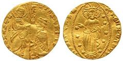 Italy Rome Roman Senate (1350-1439) anonymous issues imitation Venetian ducat CNI 496 Gold 3,52 g. rare XF/SpI