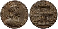 Medals/Tokens Papal state Cardinal Alessandro Farnese (1534-1589) Medal with Cardinal Alessandro Farnese to commemorate the construction of the church of the Ges- in Rome 1575, D/ALEXANDER.CARD.FARN.S