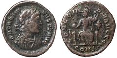 Roman coins Empire. Empire Gratianus (366-383 AD) Æ Issue Constantinople Ae. RIC 56a. 3.35 g. GOOD