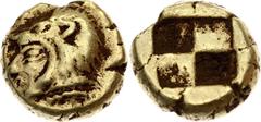 Coins - Ancient World Ancient Greece Erythrai (Ionia) Hekte 550 - 500 BC BMC# 7, N# 143056; Electrum 2.55 g.; Obv: Head of Herakles to left, wearing lion's skin headdress Rev: Quadripartite incuse squ