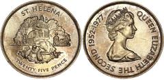 Coins - Africa Saint Helena 25 Pence 1977 KM# 6, N# 11242; Copper-Nickel; 25th Anniversary of Accession of Queen Elizabeth II; Mintage: 50000 pcs.; UNC