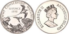 Coins - Africa Saint Helena & Ascension 50 Pence 1998 KM# 10, N# 18761; Copper-nickel., Proof; Elizabeth II; WWF Conserving Nature Serie