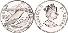 Coins - Africa Saint Helena & Ascension 50 Pence 1998 KM# 16, N# 18765; Copper-nickel., Proof; Elizabeth II; Blue Whale