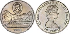 Coins - Africa Saint Helena 25 Pence 1980 KM# 8, N# 9026; Copper-nickel; Elizabeth II; 80th Anniversary of the Birth of the Queen Mother; UNC