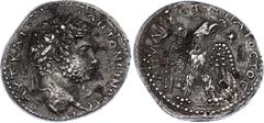 Coins - Ancient World Roman Empire Caracalla Tetradrachm 214 - 215 AD Antioch Mint N# 72713; Silver 9.01 g.; Obv: AVT K M A ANTΩNEINOC C EB. Laureate head to right. Rev: ΔHMAPX EΞ VΠA TO Δ. Eagle stan