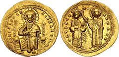 Coins - Ancient World Byzantium Romanos III Argyros AV Histamenon 1028 - 1034 (ND) BCV# 1819, Fr# 242, N# 92873; Gold 4.42 g.; Obv: +IhS XIS REX REGNANTIhM - Christ enthroned facing, nimbus cross behi