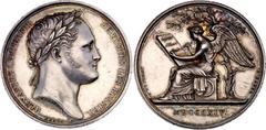 Russia (1801-1825) - Alexander I Russia Silver Medal "Stay of Alexander in Paris" 1814 MDCCCXIV Diakov# 378.1, Bramsen 1464, Julius 3014; Silver 38.27 g., 40.4 mm.; By Andrieu & Denon; Obv: ALEXANDRE 