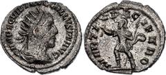 Coins - Ancient World Roman Empire Trebonianus Gallus Antoninianus 251 - 253 AD (ND) RIC# 85, N# 283599; Silver 3.94 g.; Obv: IMP C C VIB TREB GALLVS P F AVG. Bust of Trebonianus Gallus, radiate, drap
