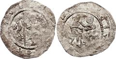 Coins - Austrian States Bohemia Olomouc Denier 1110 - 1113 (ND) Rare Cach# 532, N# 78272; Rare variety with 4 stars; Silver 0.56 g.; Vladislaus I. Přemyslid (Vladislav I. Přemyslovec); Moravian Denier