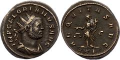 Coins - Ancient World Roman Empire Florianus Æ Antoninianus 276 AD RIC 25, RCV 11846; Bronze 3.43 g.; Florian (Marcus Annius Florianus) (276 AD); Rome Mint; Obv: IMP C FLORIANVS AVG, radiate, draped a