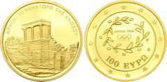 Gold Coins Greece 100 Euro 2004 (2003) KM# 192; Gold 999 10 g; 2004 Summer Olympics, Athen