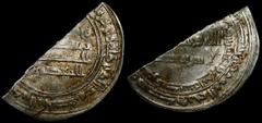 Ancient Rus' "Rezana" Half of Abbasid Dirham al-Mu'tasim, Samarqand 221 AH Silver 1.54g; Rezana - money-weight unit of the Ancient Rus' of 9-11th C. It is clipper dirham or part of dirham, which fits 