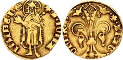 Europe Spain Roussillon Florin D'or 1346-1380 Pierre III Bd# 677; DM# 1871; CC/21733 p. 335; Gold 3,41g.