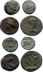 Ancient World Ancient World Ancient Greece, Lot of 4 Pieces Bronze 400 - 200 B.C. Ancient Greece, lot of 4 pieces bronze