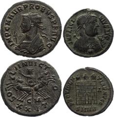 Ancient World Ancient World Roman Empire Lot of two Late Bronze 330 - 390 A.D. Rome, lot of two late bronze