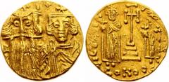 Coins - Ancient World Byzanthium Empire AU Solidus Constans III 659 -661 A.D. AU Solidus Obv: NCONSTANINSCCONSTAN - Crowned facing bust of Constans II to left and Constantine IV to right; cross above 