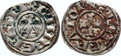 Coins - Europe Medieval French Denier, AR 1100 - 1300 A.D. Crusader's States. 12-13 cent. Denier.