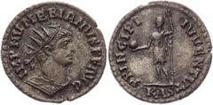 Coins - Ancient World Roman Empire Antoninianus 283 - 284 AD, Numerian Bronze 3,94 g.; Obv: IMPNVMERIANVSPFAVG - Radiate, draped and cuirassed bust right. Rev: PRINCIPIIVVENTVT - Numerian standing lef