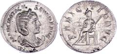 Coins - Ancient World Roman Empire AR Antoninian 244 - 246 AD Otacilia Severa RIC 123c; C 53; Silver 4,78g.; Obv: MARCIA OTACIL - SEVERA AVG Draped and diademed bust on crescent to r. / Rev: PVDICITIA