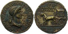 Coins - Ancient World Roman Empire Gaius Caligula Æ Sestertius 37 - 41 AD BMC 85; RIC 55; CBN 128; Bronze 25.26 g.; Gaius Caligula (37-41); In the name of Agrippina Senior, mother of Gaius; Obv: AGRIP