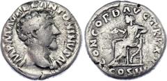 Coins - Ancient World Roman Empire Marcus Aurelius AR Denarius 161 AD RIC 35; Silver 3.11 g.; Marcus Aurelius (161-180 AD); Obv: Bare head of Marcus Aurelius to right, around IMP M AVREL ANTONINVS AVG