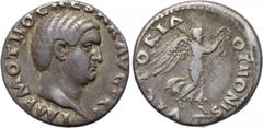 OTHO (69). Denarius. Rome. Obv: IMP M OTHO CAESAR AVG TR P. Bare head right. Rev: VICTORIA OTHONIS. Victory advancing right, holding wreath and palm frond. RIC² 14. Condition: Good very fine. Weight: 