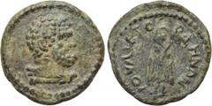 LYDIA. Gordus Julia. Pseudo-autonomous (2nd-3rd centuries). Ae. Obv: Bearded head of Hercules right, with lion skin draped around neck. Rev: IVΛIA ΓORΔHNΩN. Telesphorus standing facing. SNG Copenhagen