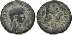 LYDIA. Sardes. Claudia Octavia (Augusta, 54-62). Ae. Mindios, strategos for the second time. Obv: ΘEAN OKTAOVIAN. Draped bust right, wearing grain wreath. Rev: CAPΔIANΩN EΠI MINΔIOV CTPA TO B. Demeter