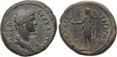 LYDIA. Thyateira. Pseudo-autonomous. Time of Trajan-Hadrian (98-138). Ae. Obv: ΙЄΡΑ СΥΝΚΛΗΤΟС. Draped bust of the Senate right. Rev: ΘΥΑΤЄΙΡΗΝΩΝ. Demeter standing left, holding grain ears, poppy and s
