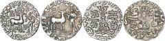 Coins Of INDIA Ancient India Kunindas Dynasty Lot of Two Silver Drachma Coin of Amoghabhuti of Kunindas Dynasty. KunindasDynasty,Amoghabhuti(2nd CentBC),Silver Drachma (2) different verieties,Obv:deer