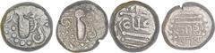Paramaras of Malwa Lot of 02 Coins Billon Dramma Coins of Parmaras of Malwa. Parmaras of Malwa(1200AD),Billon Dramma(2), Gadhiyya Deravative Coinage,Obv:highly stylized head facing right, fish hook sh
