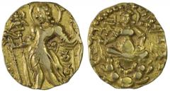 Rare Gold Dinar Coin of Chandragupta II of Gupta Dynasty of Archer Type. Ancient India Gupta Dynasty 09. Chandra Gupta II "Vikramaditya";(375-415 AD) Dinar 01 Gupta Dynasty, Chandragupta II, Gold Dina
