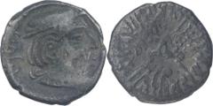 Ancient India Rare Silver Drachma Coin of Rudrasena II of Kardamaka Family of Western Kshatrapas. ;Western Kshatrapas, Kardamaka Family, Rudrasena II, son of Viradaman, as Mahakshatrapa, Silver Drachm