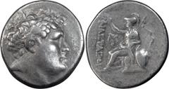 Ancient Greek Pergamum, Attalus I. Tetradrachm; Pergamum, Attalus I; 241-197 BC, Tetradrachm, 16.97g. Westermark-V.XCIV. Obv: Head of Philetairos r., wearing laurel wreath entwined with diadem. Rx: FI