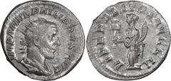 Roman Imperial Philip I. Antoninianus; Philip I; Philip I (244-249 AD), Antoninianus, Rome, 245 AD, 4.40g. C-87, RIC-38b. Obv: IMP M IVL PHILIPPVS AVG Bust radiate, draped, cuirassed r. Rx: LIBERALITA