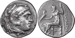 Ancient Greek Macedonia, Alexander III The Great. Drachm; Macedonia, Alexander III The Great; c. 310-275 BC, Uncertain Mint in Greece or Macedonia, Drachm, 4.30g. Price-862. Obv: Head of Alexander r. 