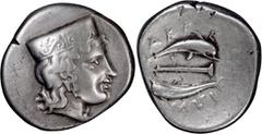 Ancient Greek Argolis, Argos. Tetradrachm; Argolis, Argos; c. 370-350 BC, Tetradrachm, 16.03g. BM-42 (same dies), Traite-III, 621, BCD-, Weber-, Lockett-. Obv: APΓEIΩN Head of Hera r., hair flowing do
