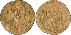 Byzantine Justinian II, First Reign, 685-695 AD. Solidus; Justinian II, First Reign, 685-695 AD; Constantinople, c. 692-695 AD, Solidus, 4.37g. Sear-1248, Berk-186 var., DO-7b, MIB-8. Obv: Facing port