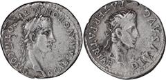 Roman Imperial Caligula. Denarius; Caligula; 37-41 AD, Lugdunum, 40 AD, Denarius, 3.35g. BM-25, Paris-32, C-7, RIC-24 (R3). Obv: C CAESAR AVG PON M TR POT III COS III Laureate head of Caligula r. Rx: 
