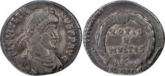 Roman Imperial Julian II. Siliqua; Julian II; 360-363 AD, Lugdunum, Siliqua, 2.09g. RIC-227. Obv: Laureate, draped and pearl-diademed bust r. Rx: VOTIS V MVLTIS X in wreath, PLVG in exergue.. aVF