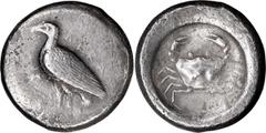 Ancient Greek Sicily, Akragas. Didrachm; Sicily, Akragas; 488/5-480/78, Didrachm, 8.50g. SNG Fitzwilliam-905, Dewing-552, SNG ANS-940. Obv: AKPA; Eagle standing left. Rx: Crab, edge of circular die vi