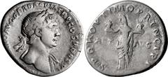 Roman Imperial Trajan. Denarius; Trajan; 98-117 AD, Rome, 111 AD, Denarius, 3.16g. Woytek-375d (new combination). Obv: [IMP TRAIAN]O AVG GER DAC P M TR P COS V DES VI Bust laureate r., chest half bare