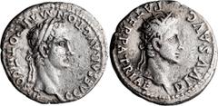 Roman Imperial Caligula. Denarius; Caligula; 37-41 AD, Lugdunum, 40 AD, Denarius, 3.35g. BM-25, Paris-32, C-7, RIC-24 (R3). Obv: C CAESAR AVG PON M TR POT III COS III Laureate head of Caligula r. Rx: 